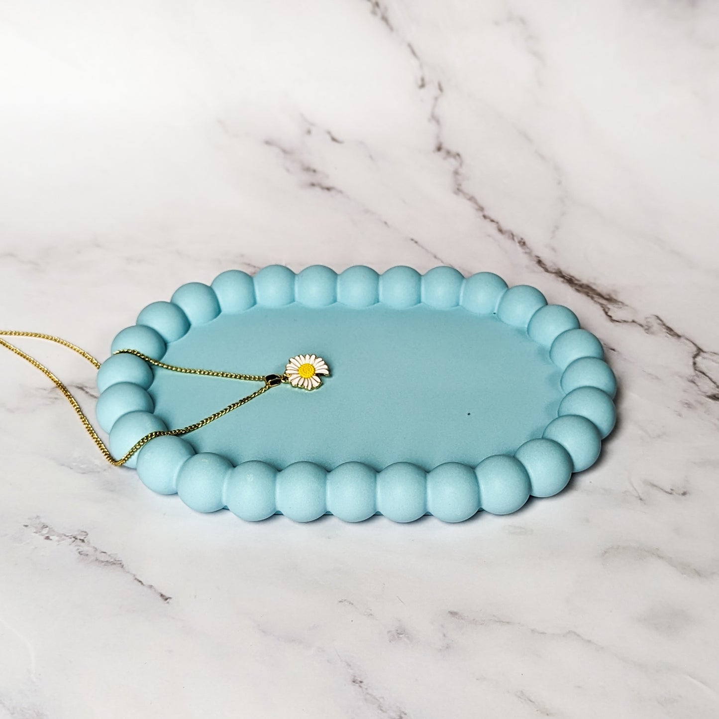 Oval bubble tray, decorative jewellery holder