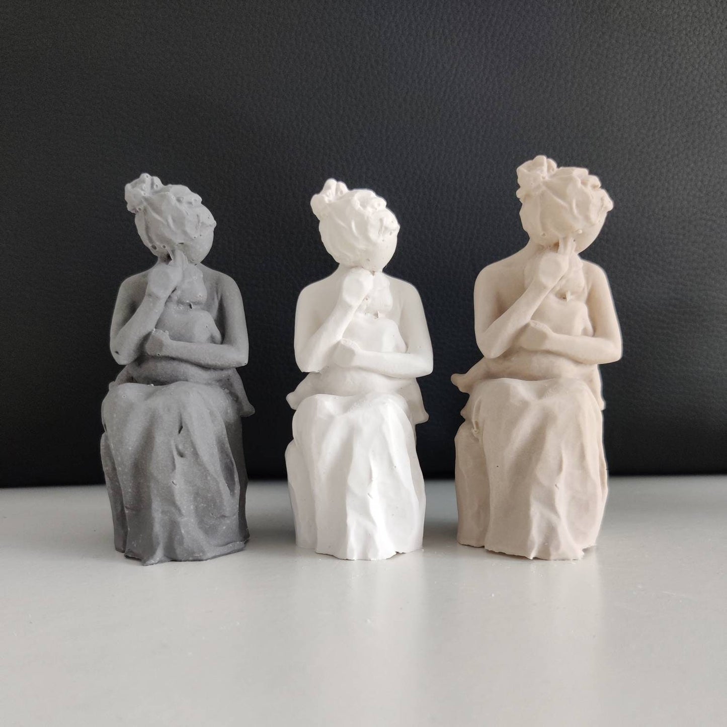 Handmade mother and child figurine small