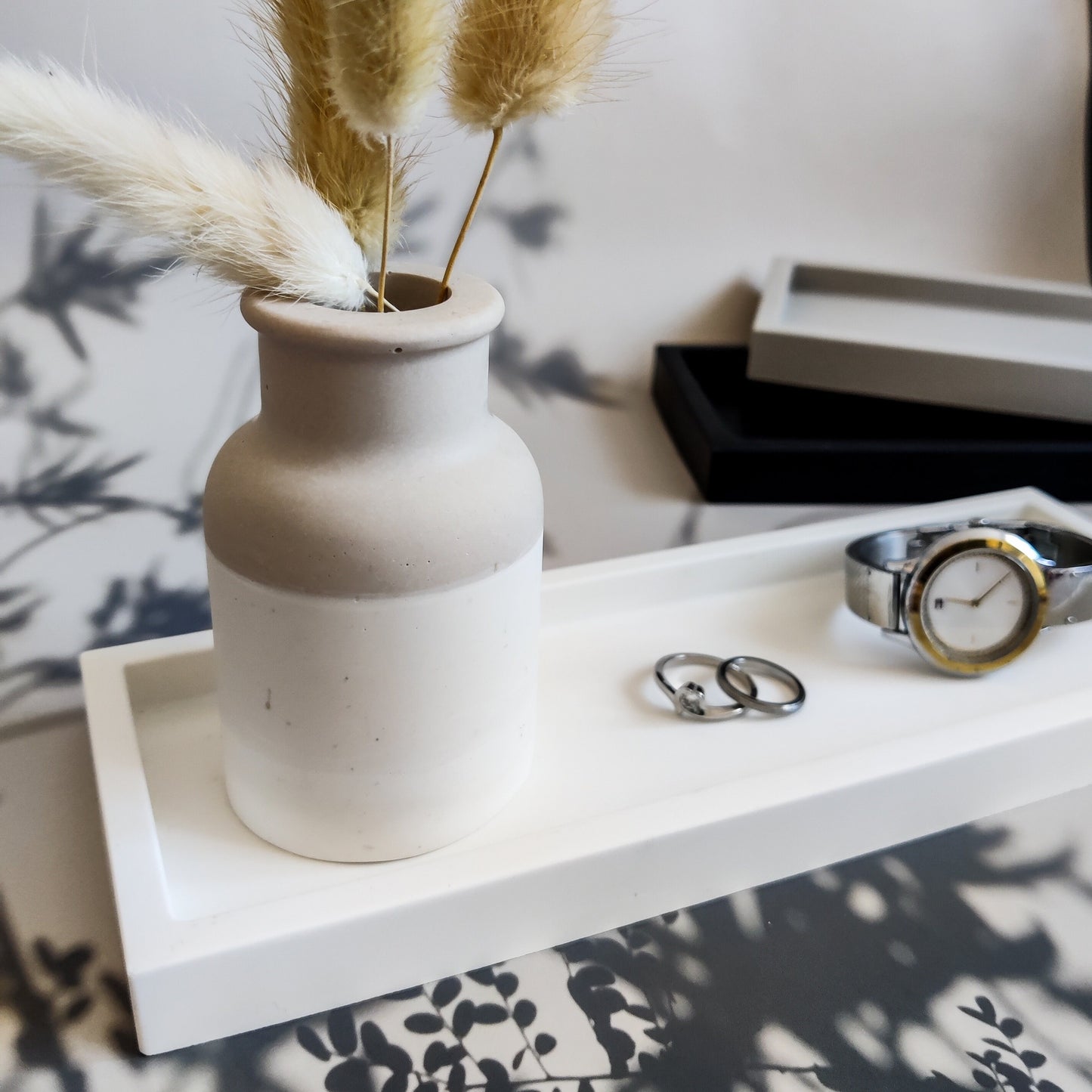 Rectangular trinket tray, display styling tray