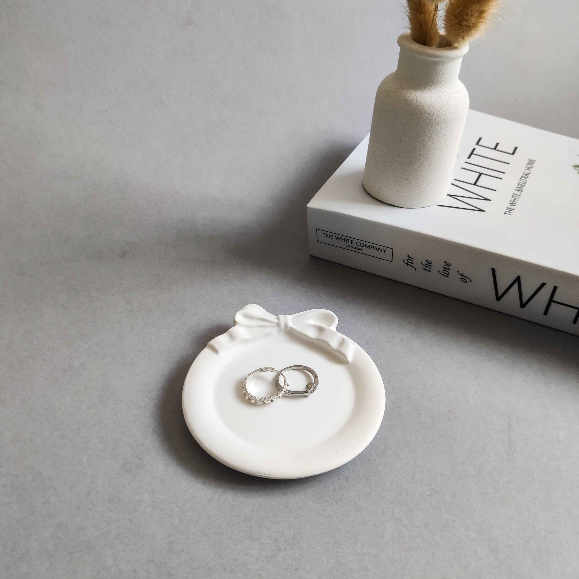 Ribbon small cute ring dish, wedding favour