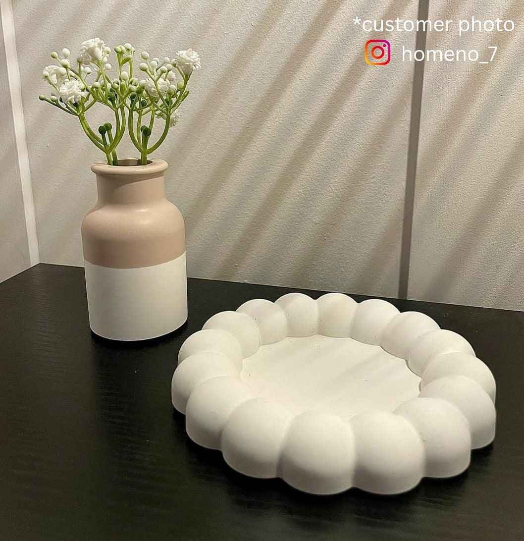 Cloud pastel decorative bubble coasters/jewellery trays