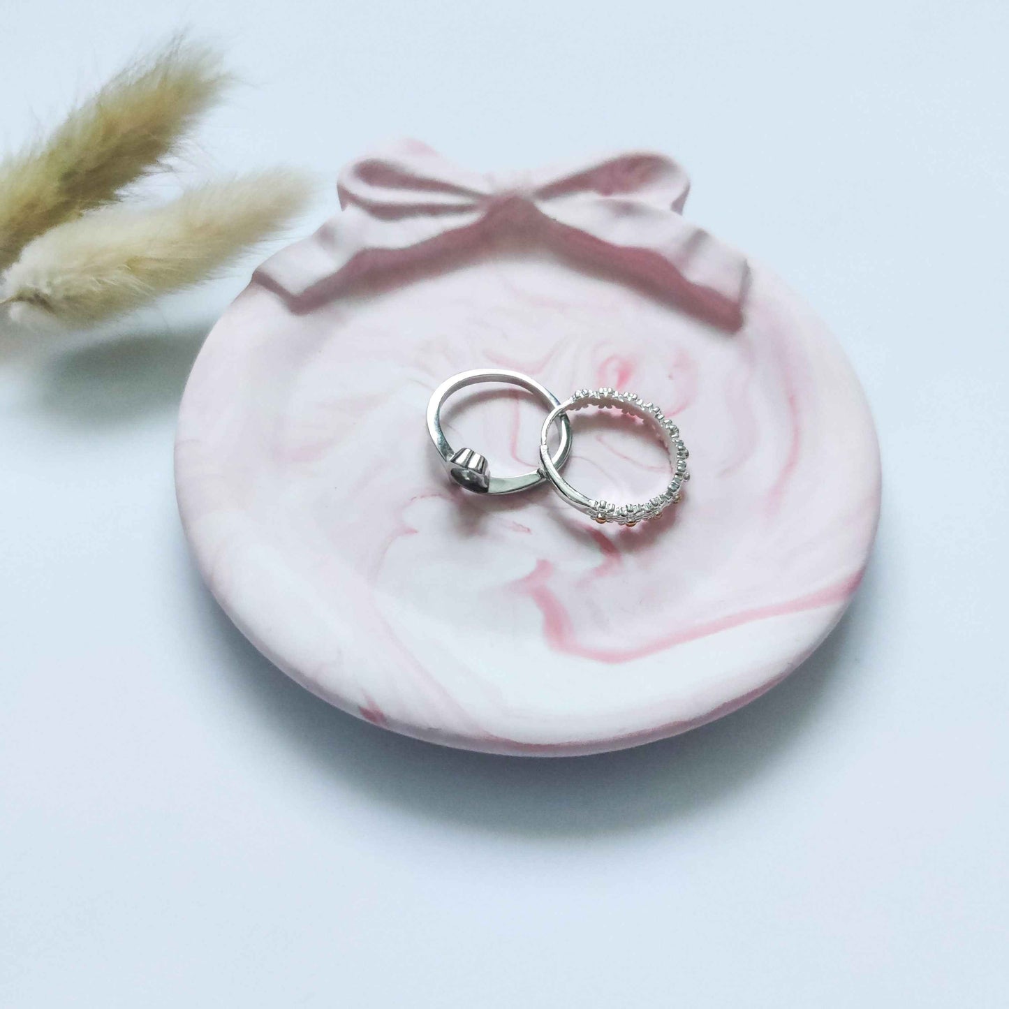 Ribbon small cute ring dish, wedding favour