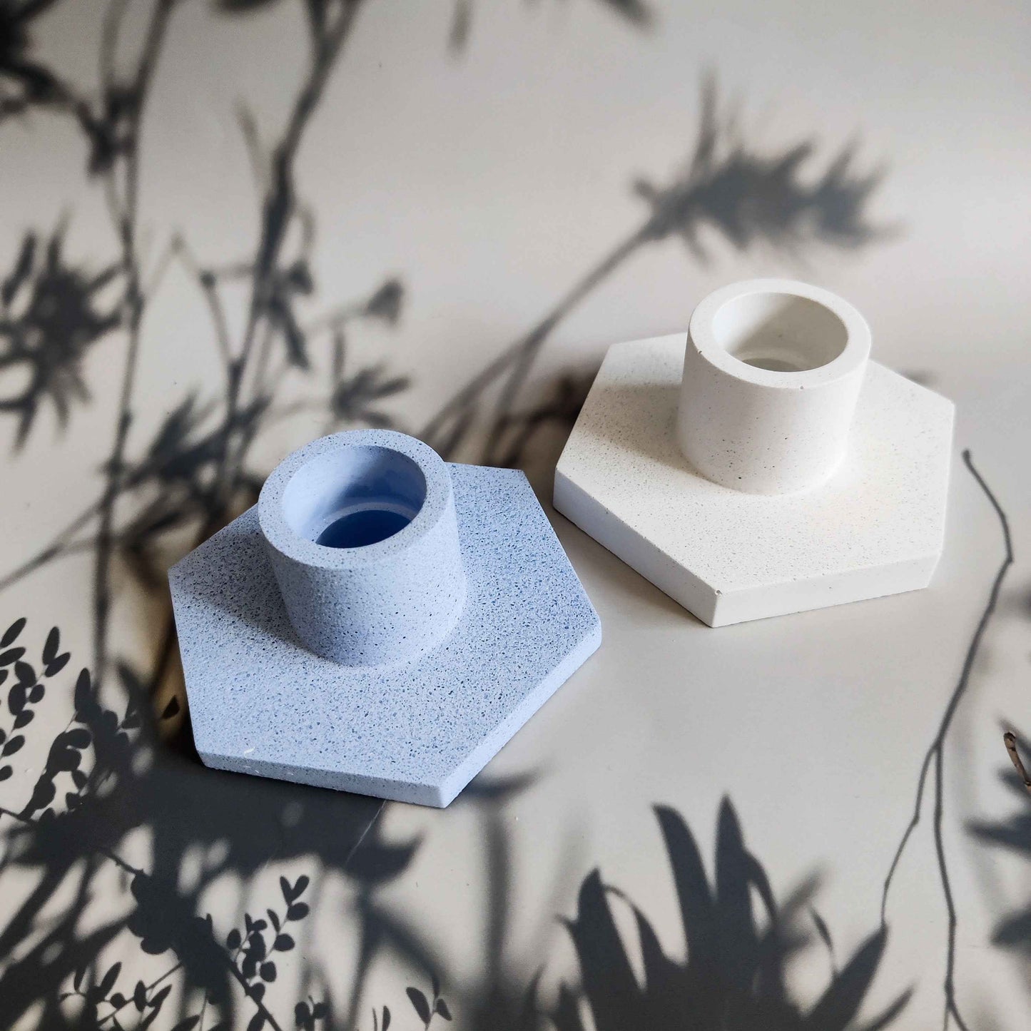 Geometrical candlestick holder, sparkle taper candle holder