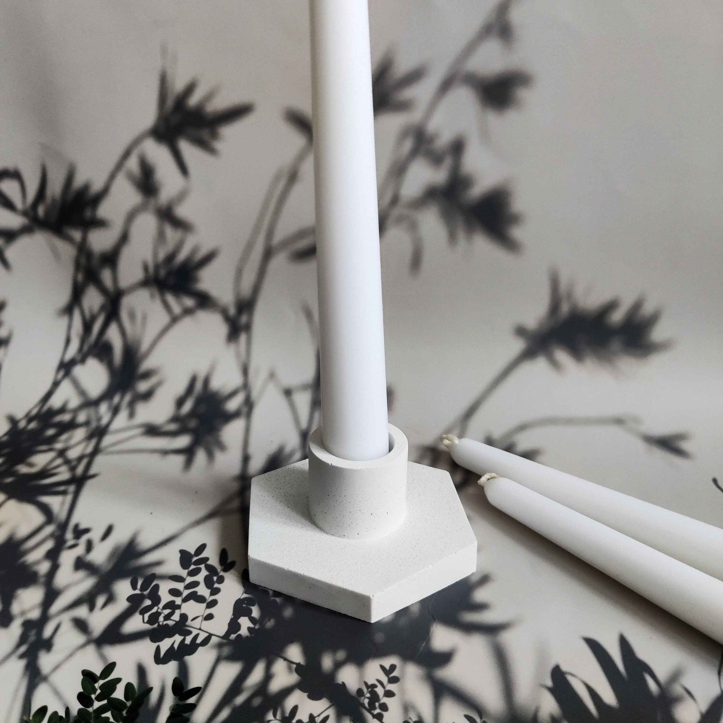 Geometrical candlestick holder, sparkle taper candle holder