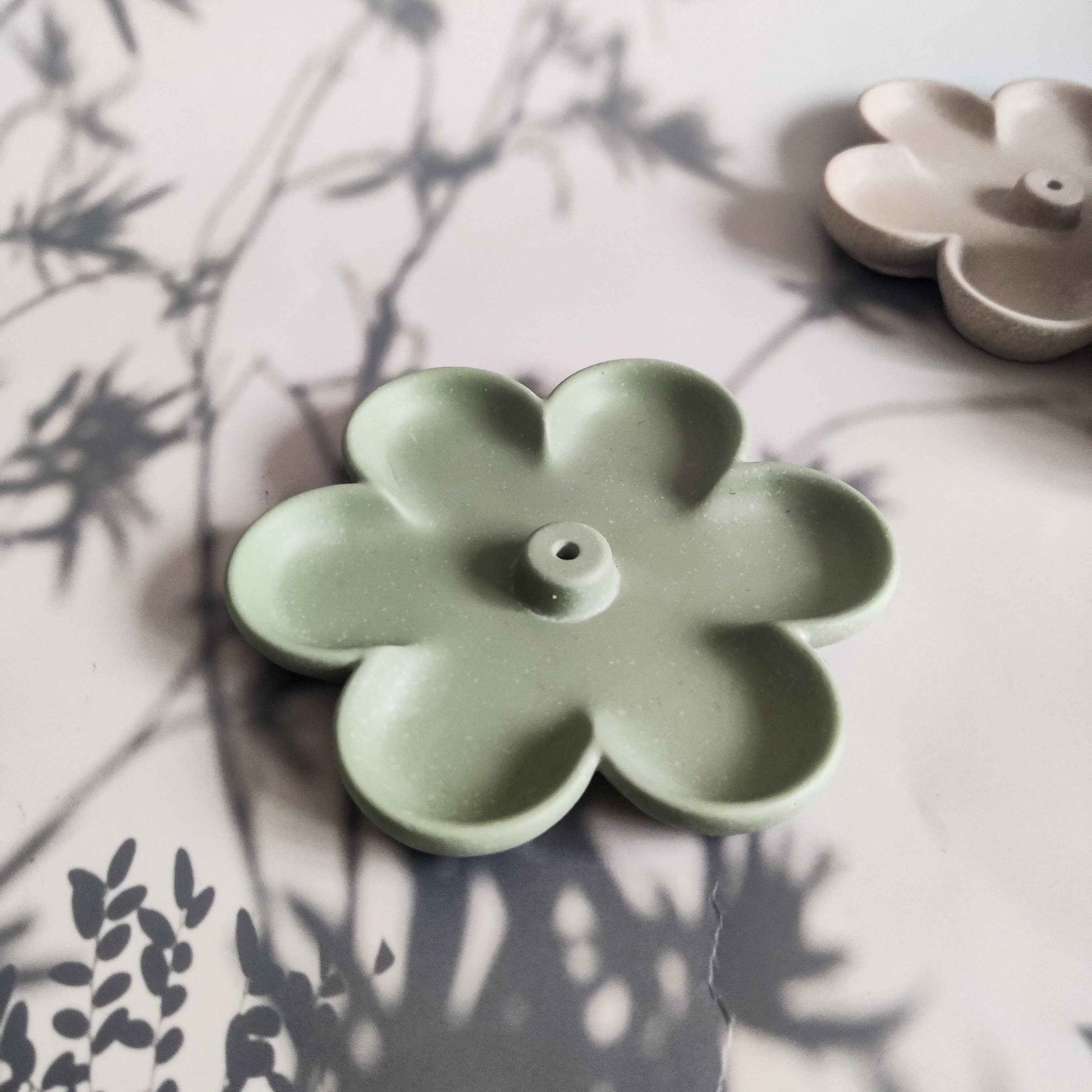 Flower shaped incense stick holder boho style