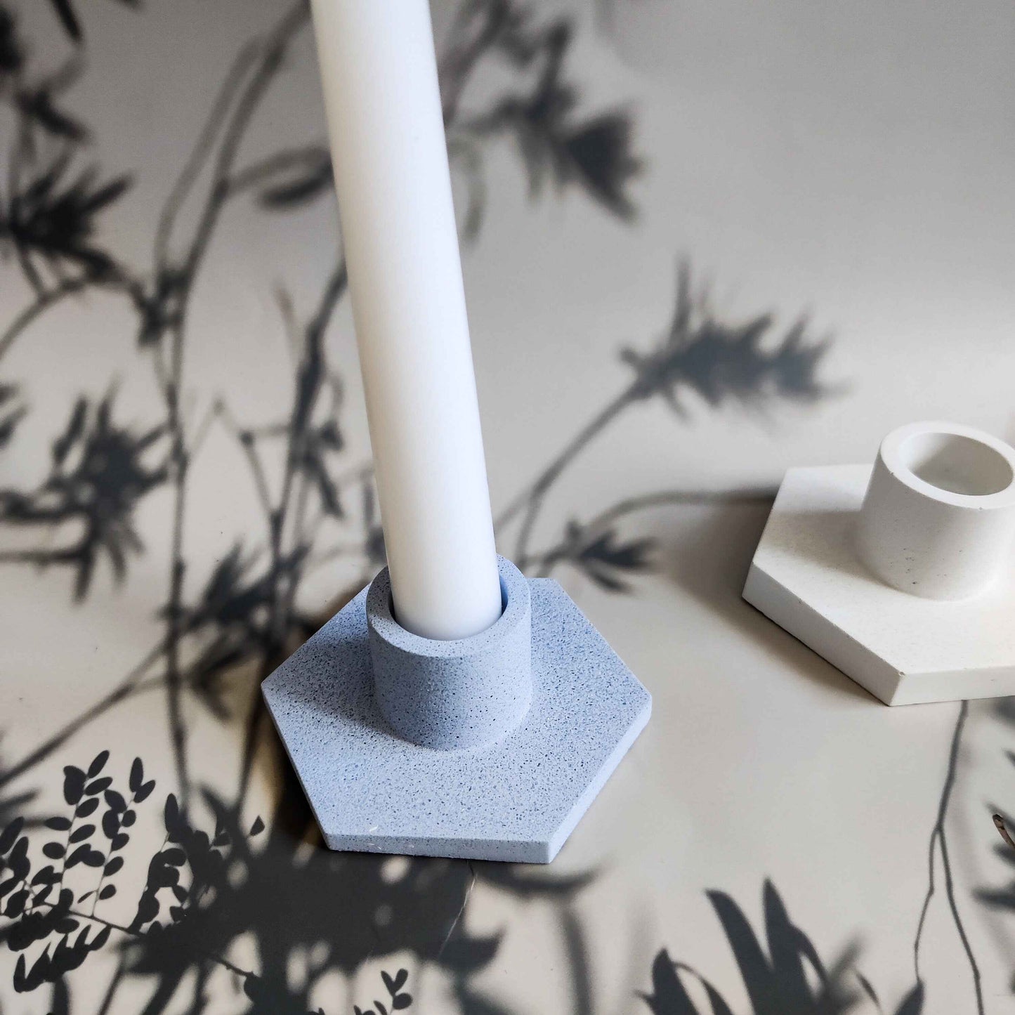 Geometrical candlestick holder, sparkle taper candle holder