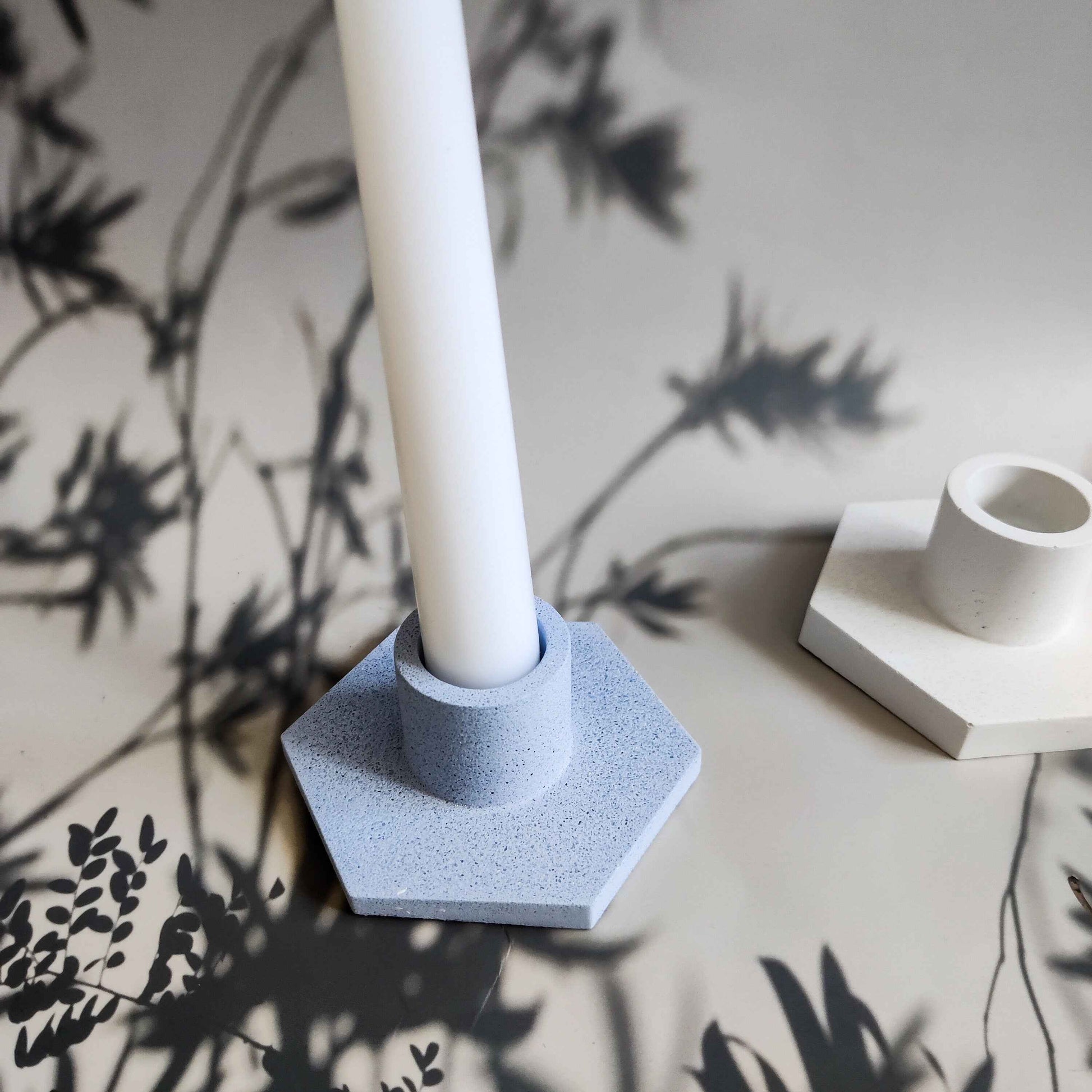 Geometrical candlestick holder, sparkle taper candle holder