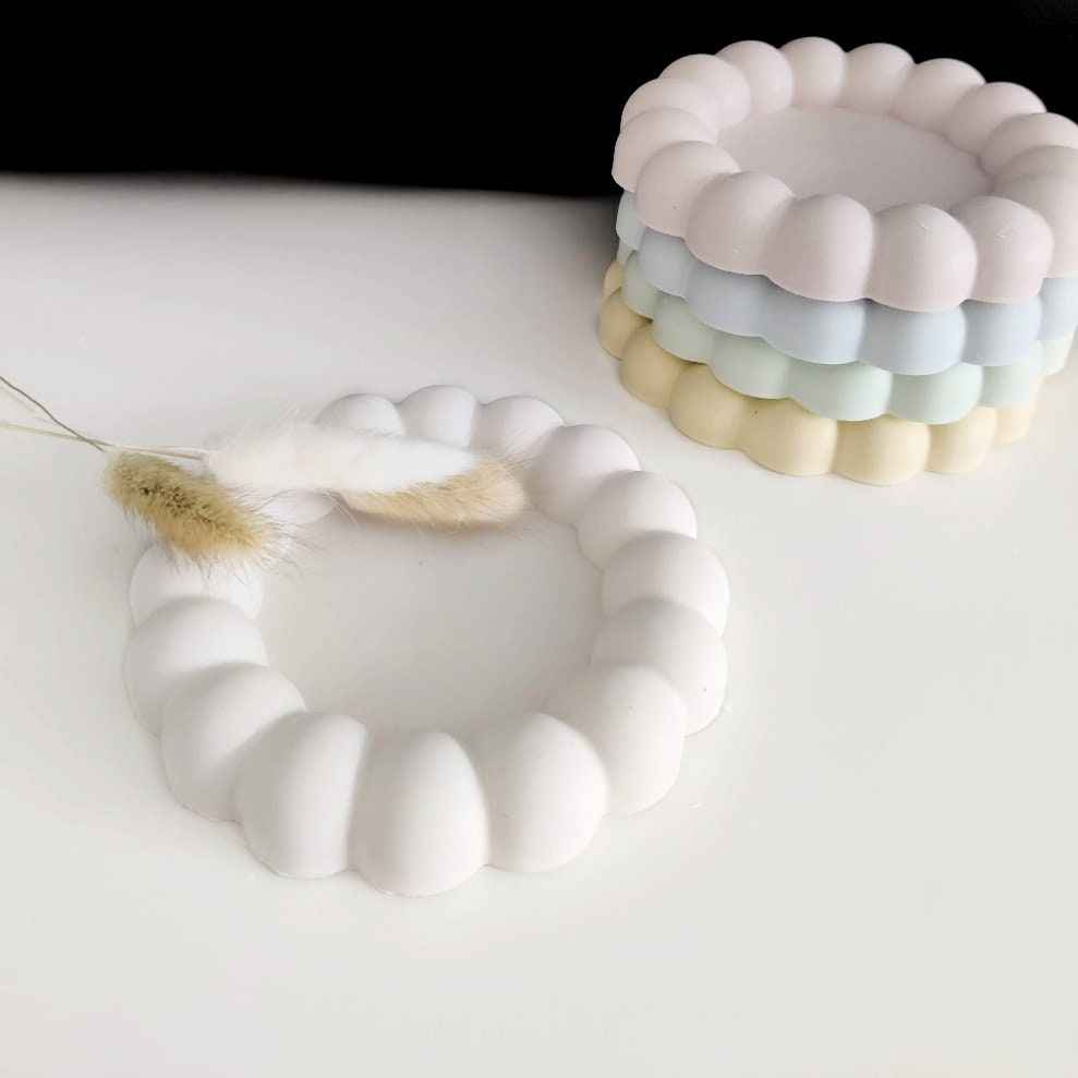 Cloud pastel decorative bubble coasters/jewellery trays
