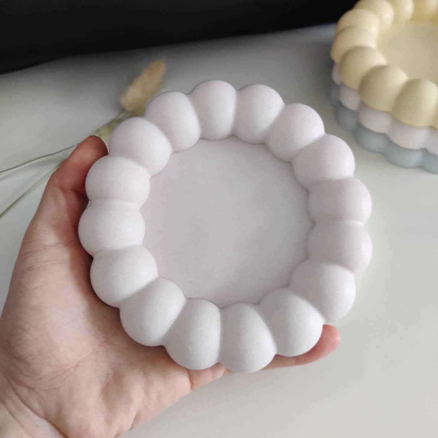 Cloud pastel decorative bubble coasters/jewellery trays
