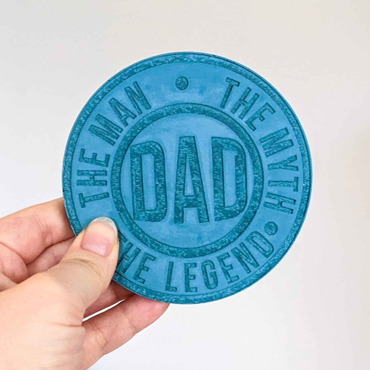 Dad round coaster, the man the myth the legend, father's day gift