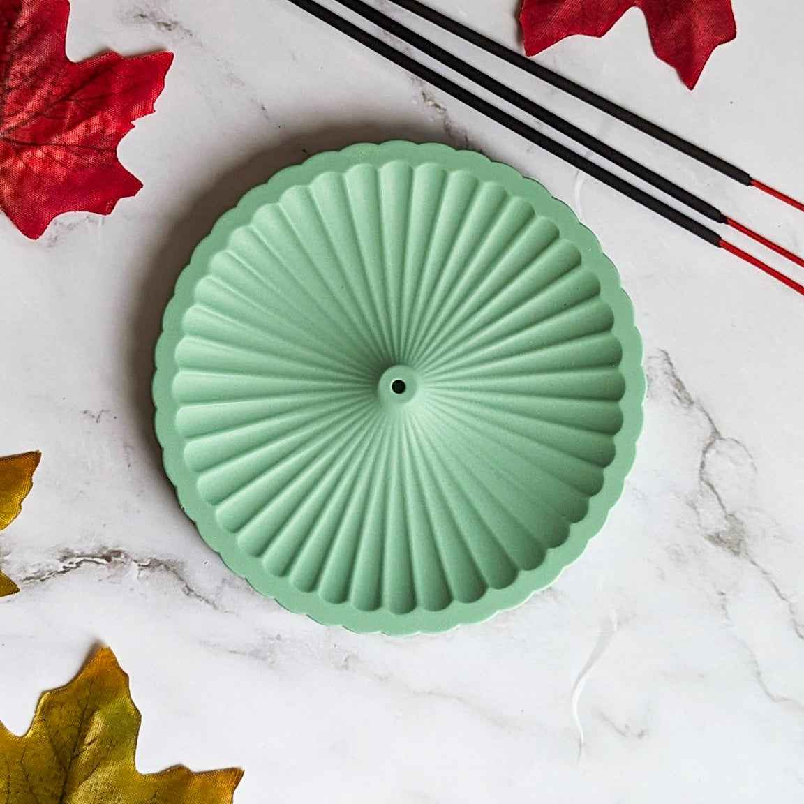 Round incense stick holder