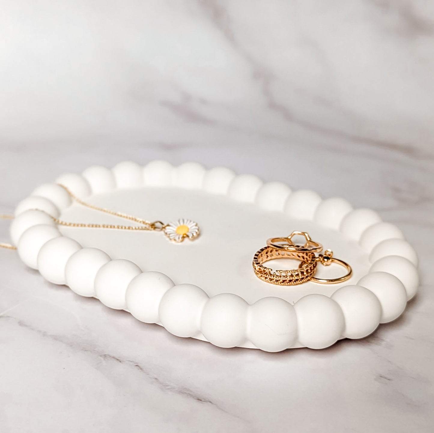 Oval bubble tray, decorative jewellery holder