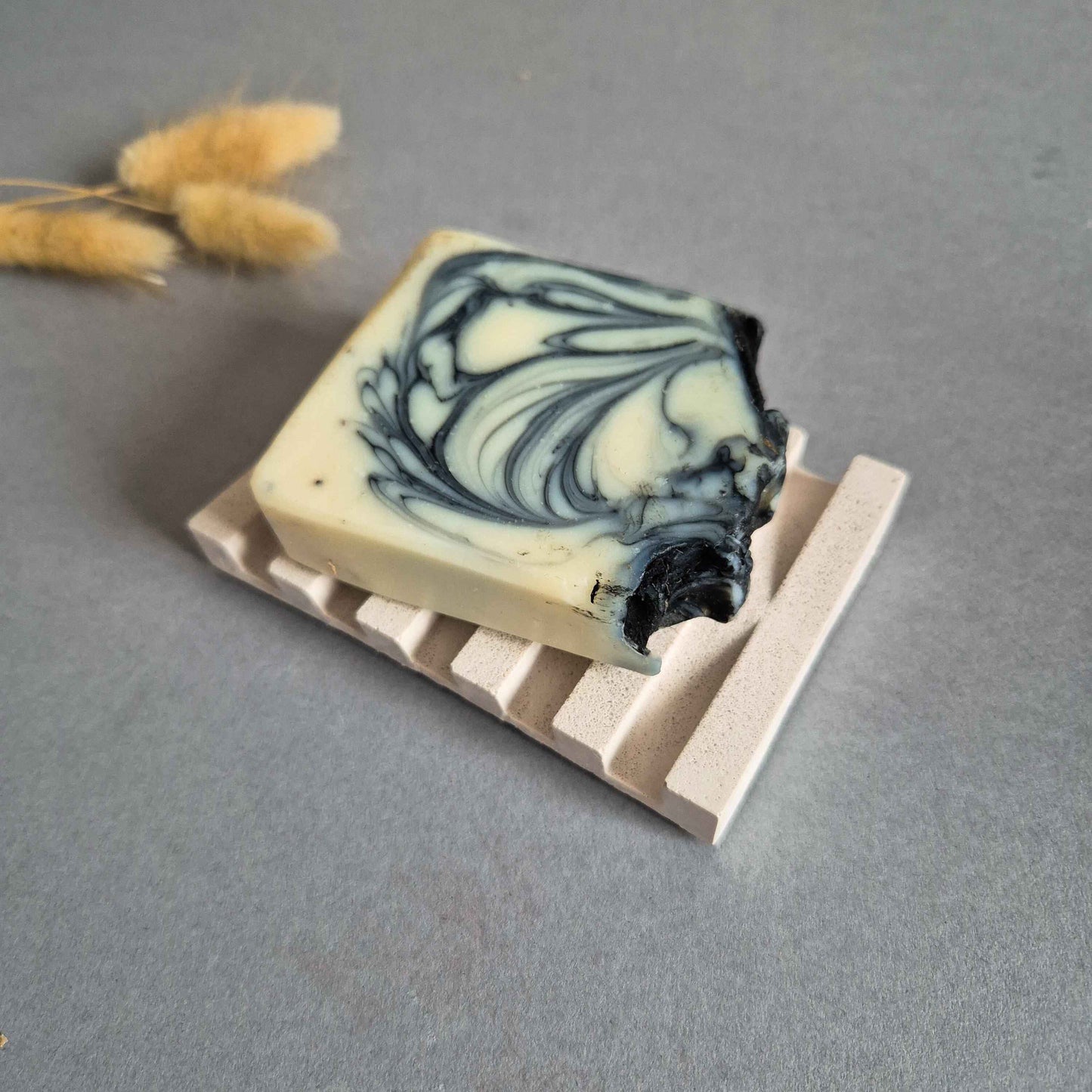 Rectangular dish soap, sparkly soap holder white or beige