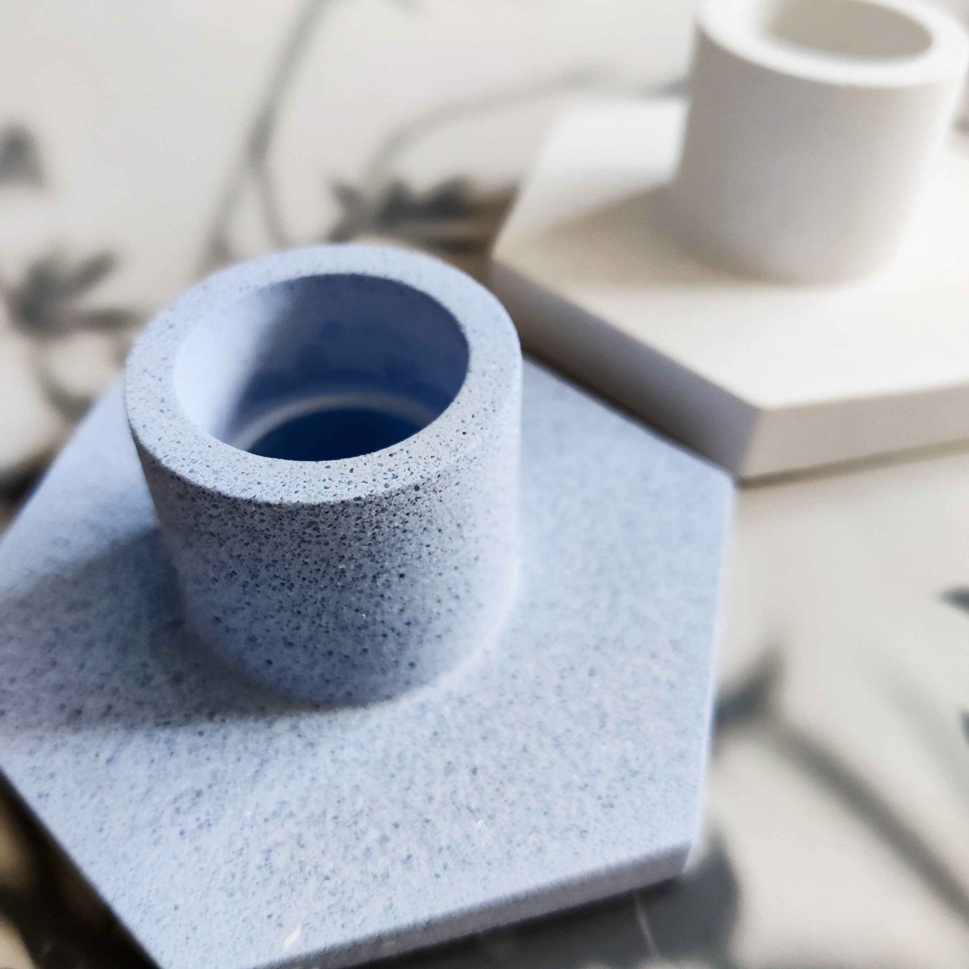 Geometrical candlestick holder, sparkle taper candle holder