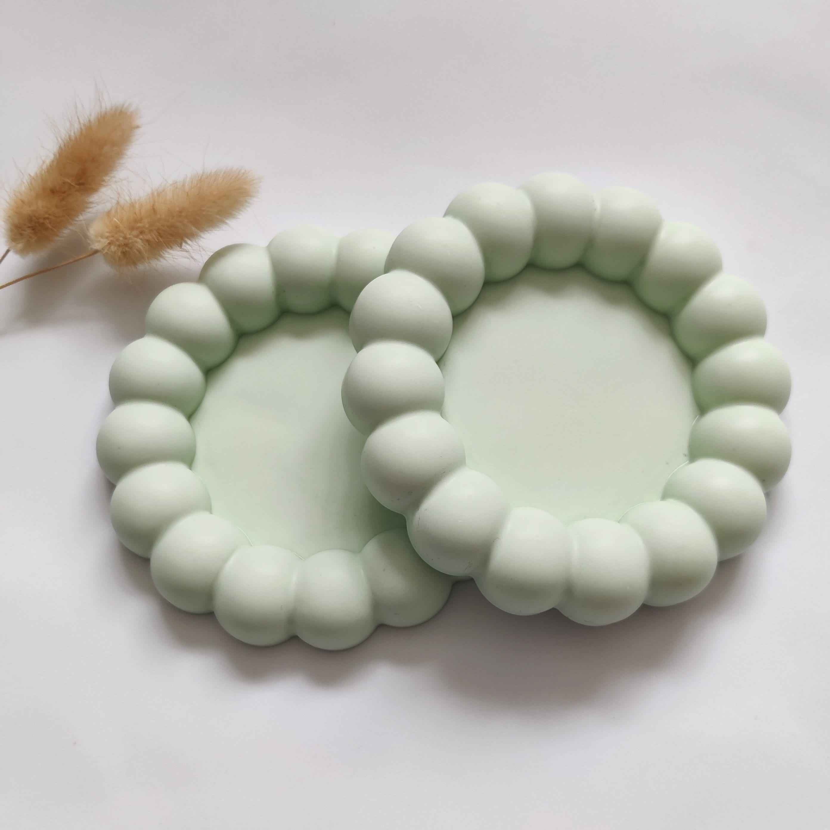 Cloud pastel decorative bubble coasters/jewellery trays