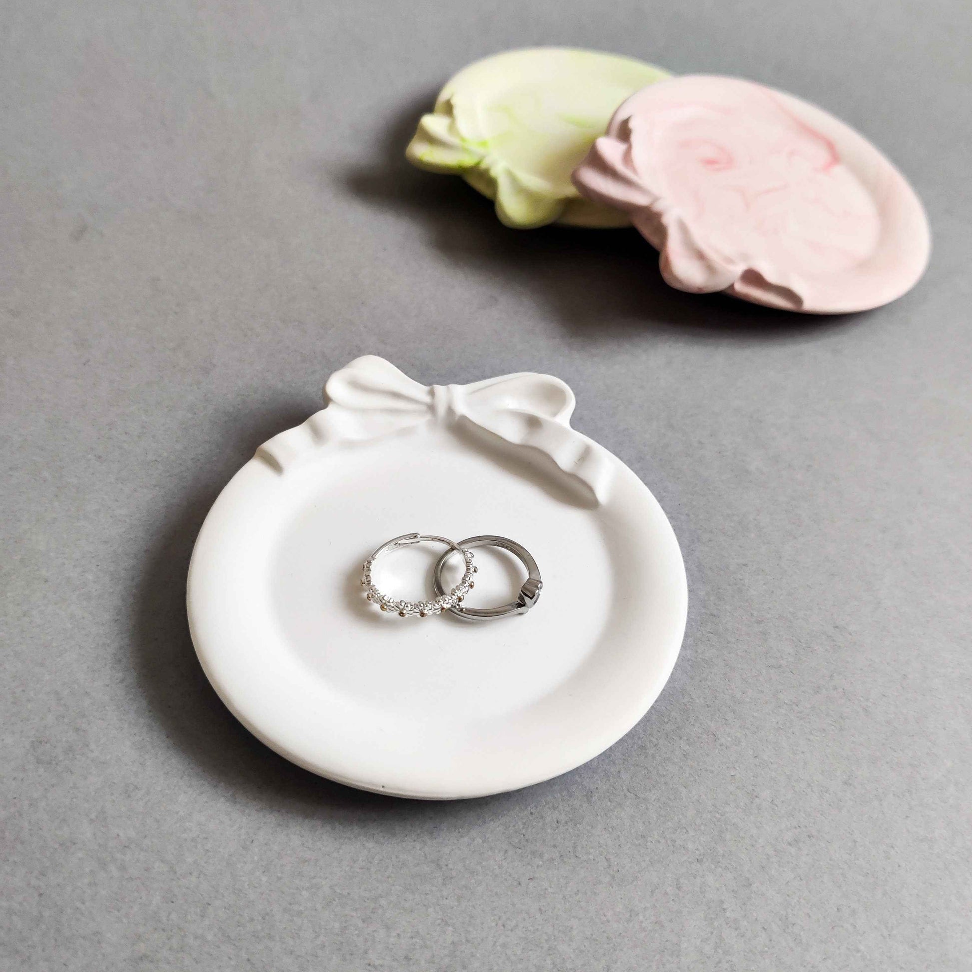 Ribbon small cute ring dish, wedding favour