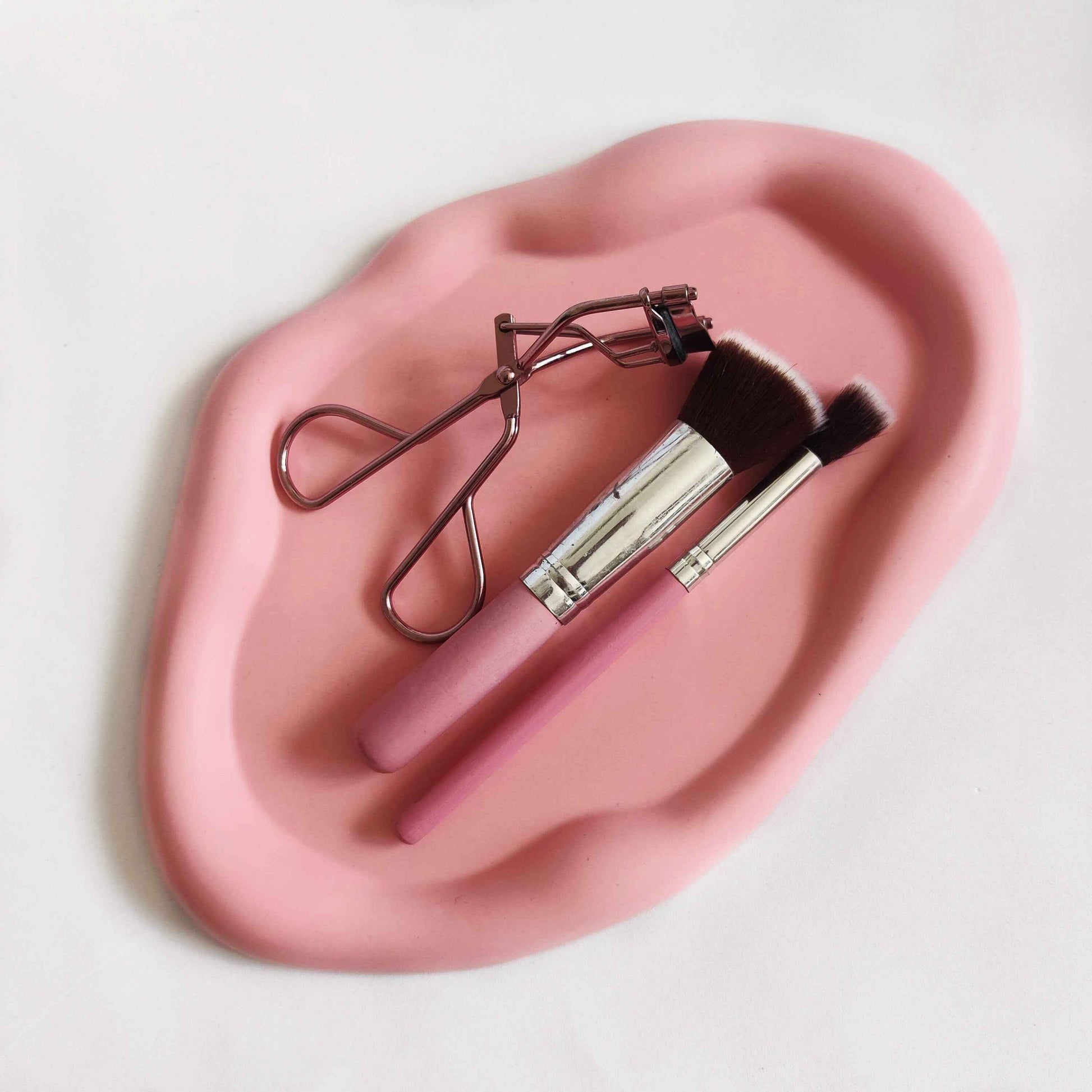 Pink cloud decorative tray for coffee table,large concrete style trinket dish