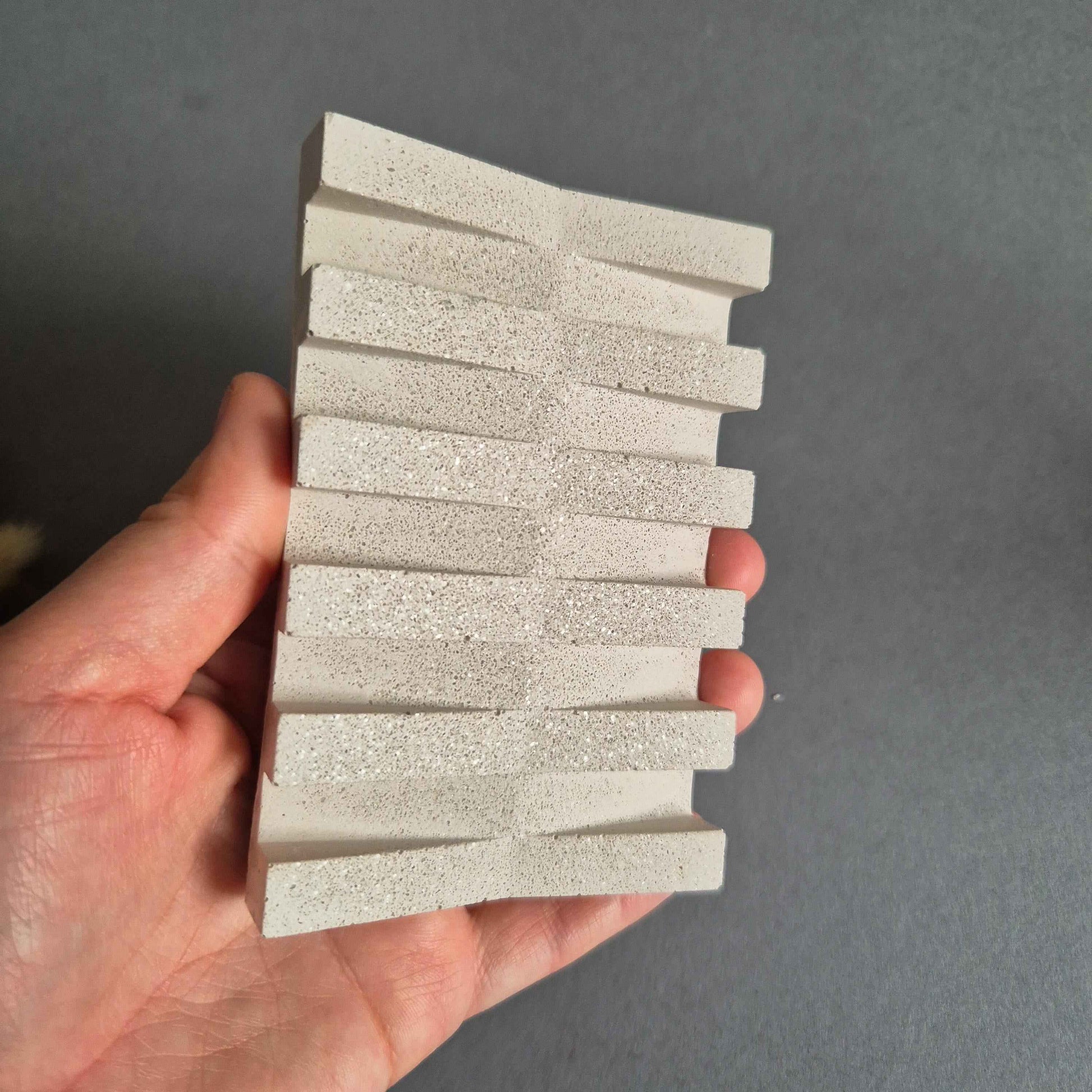 Rectangular dish soap, sparkly soap holder white or beige