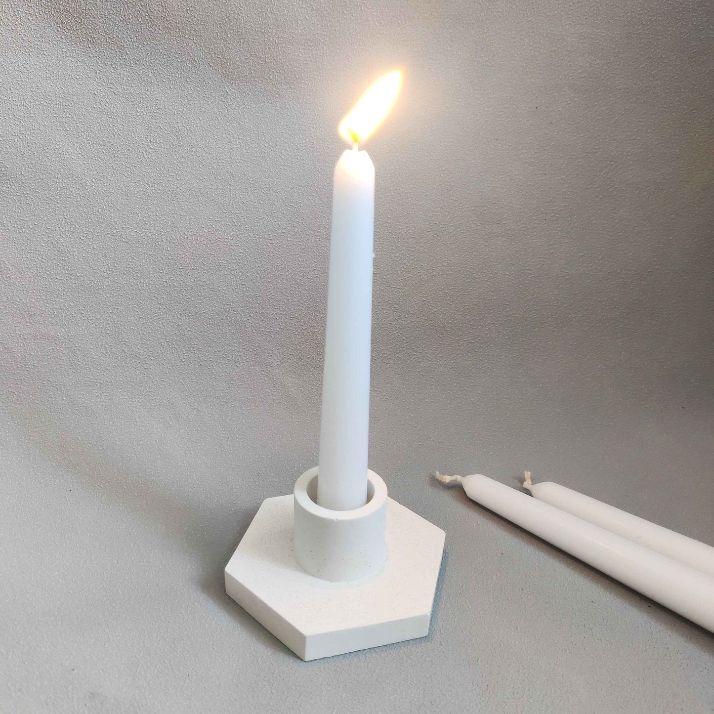 Geometrical candlestick holder, sparkle taper candle holder