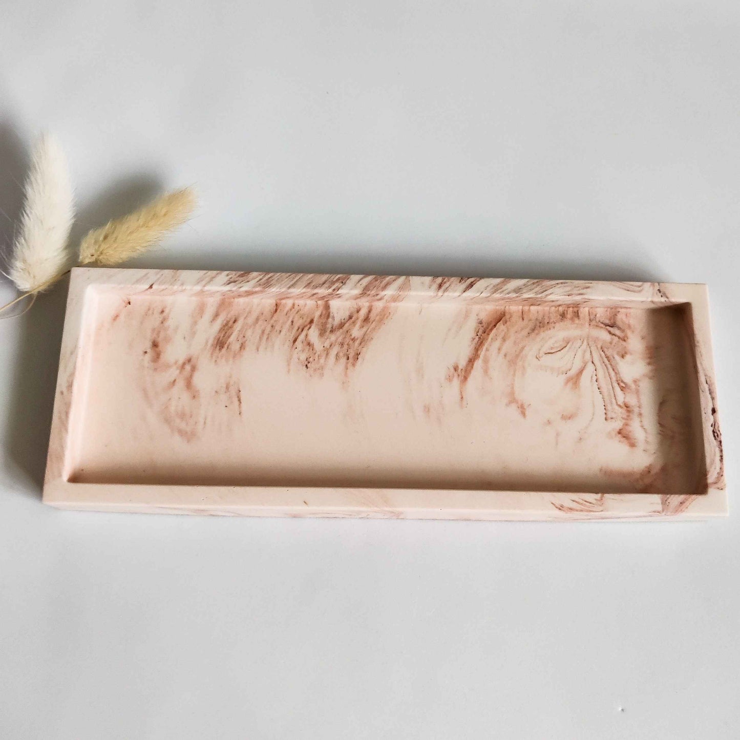 Rectangular trinket tray monochrome or terrazzo