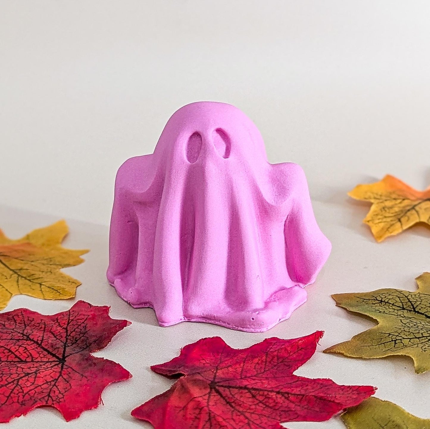 Ghost figurine for Haloween shelf decor, concrete style home decor autumn