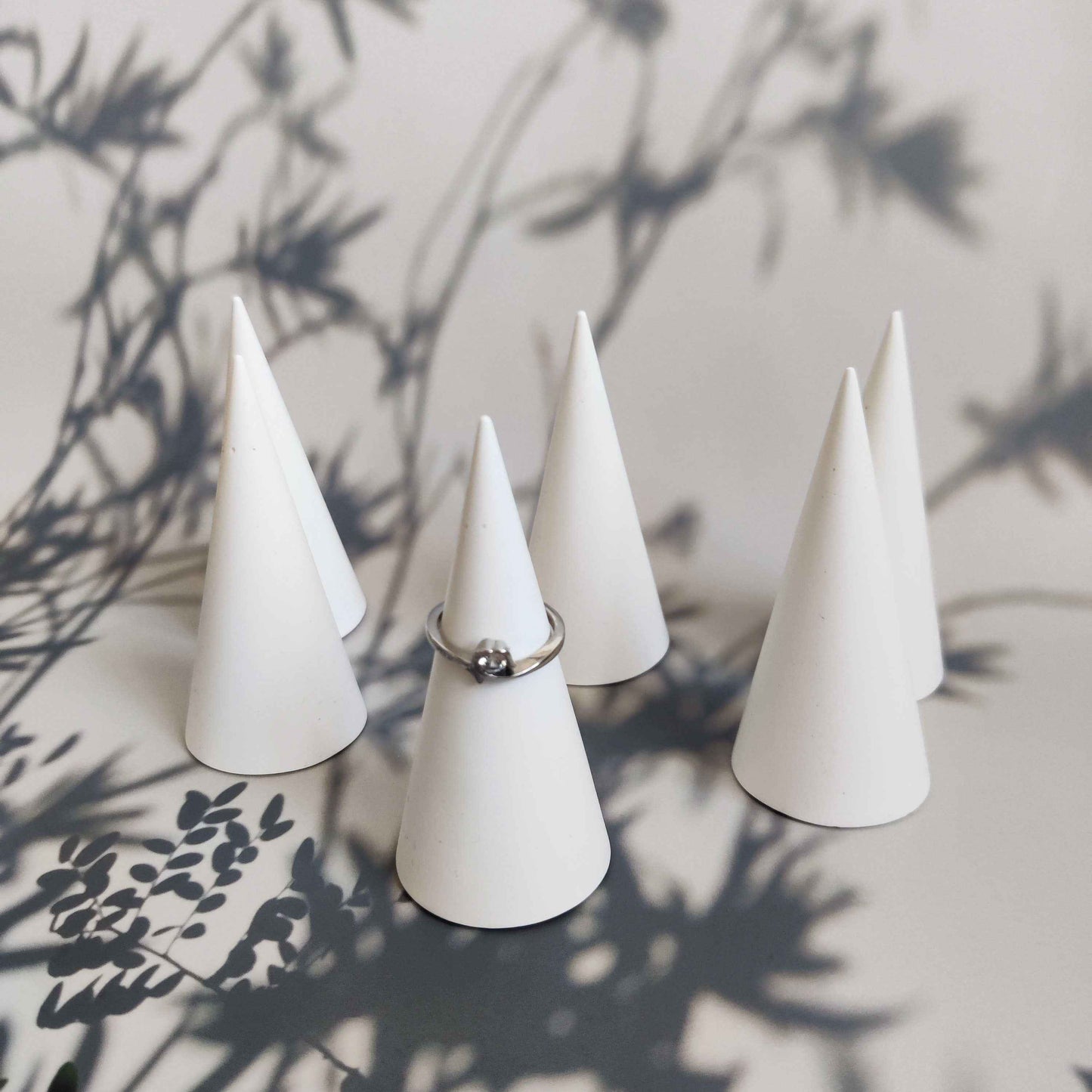 Ring holder cone, jewellery display, engagement ring holder