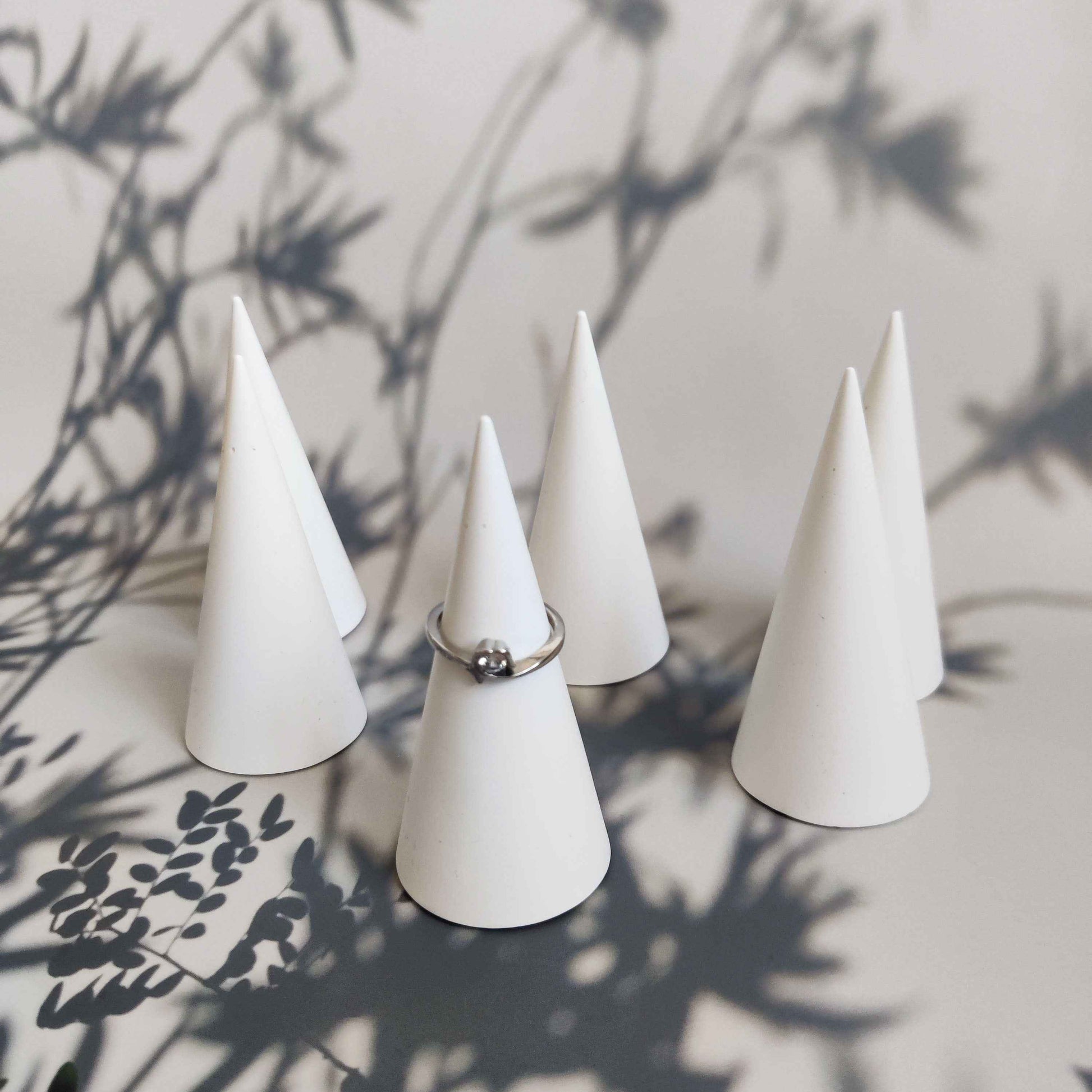 Ring holder cone, jewellery display, engagement ring holder