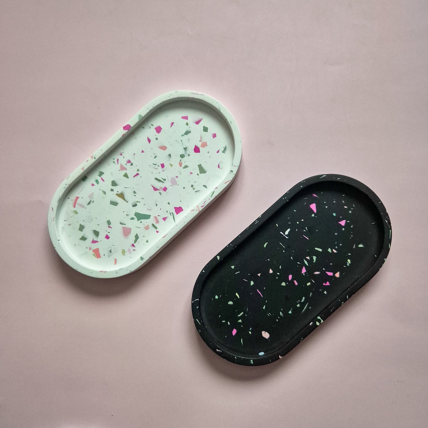 Matching terrazzo trays for couples, Valentine's Day gift