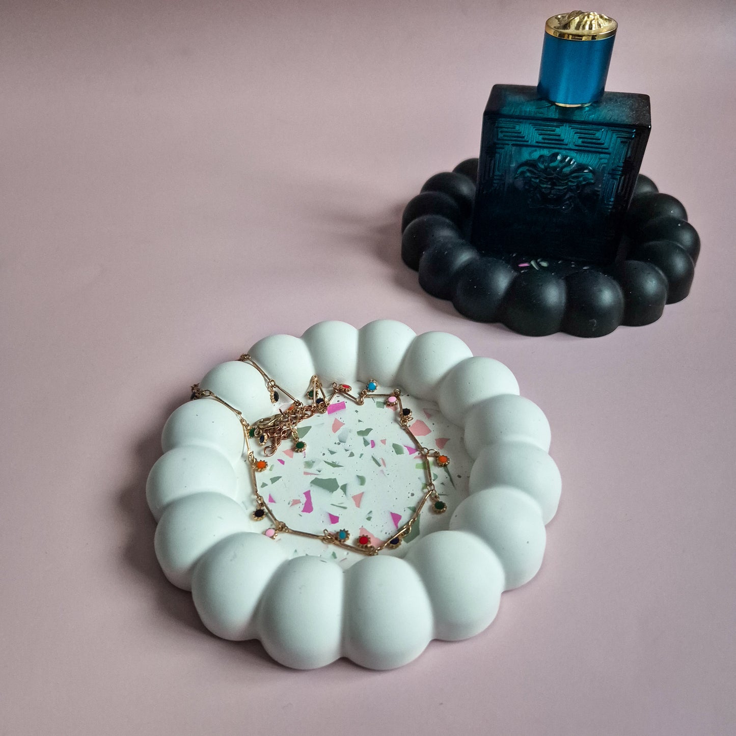 Matching terrazzo trays for couples, Valentine's Day gift
