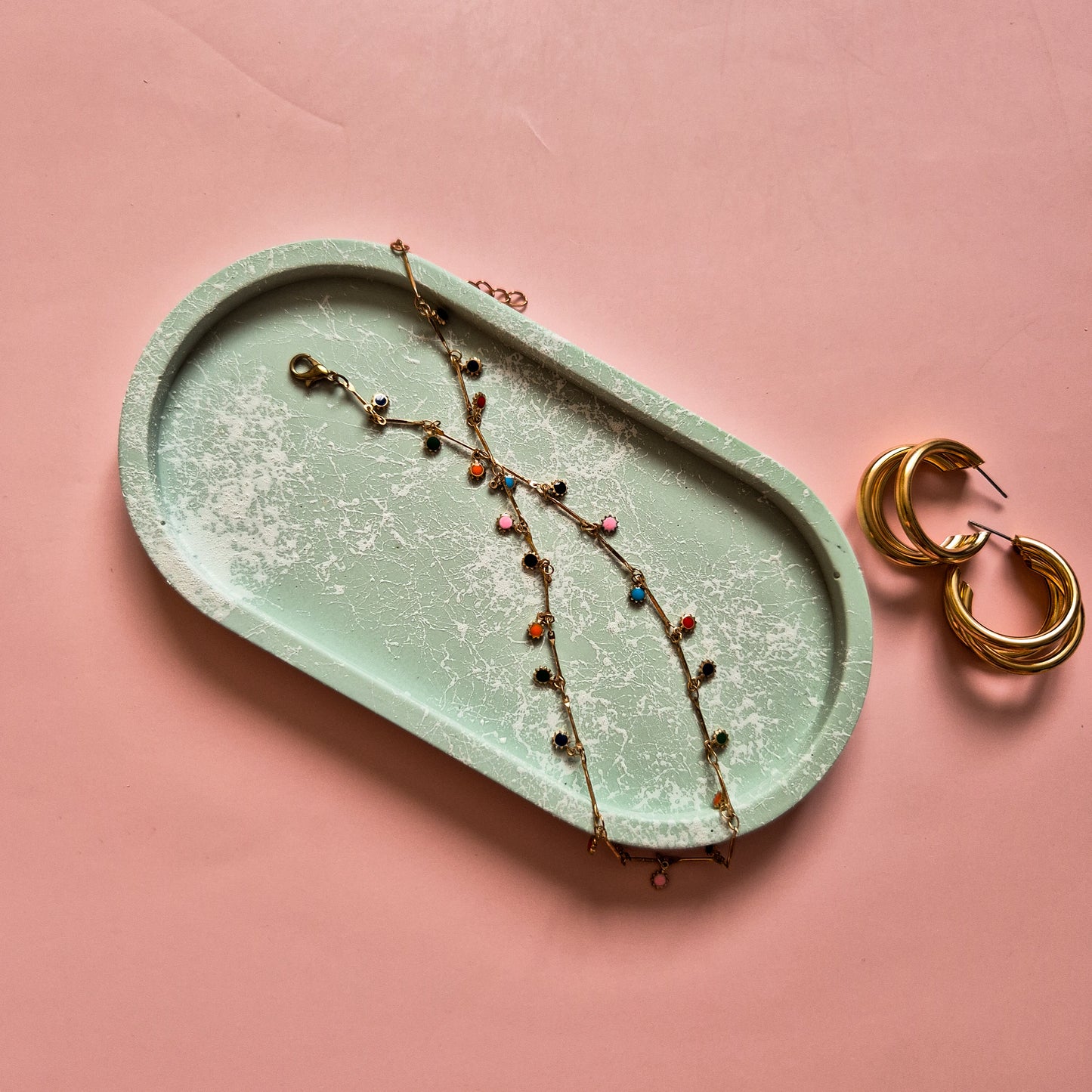 Urban Splattered Oval Tray