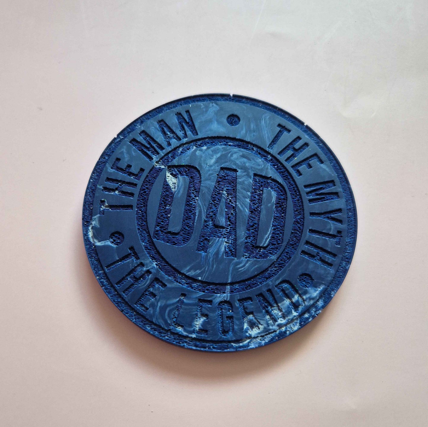 Dad round coaster, the man the myth the legend, father's day gift