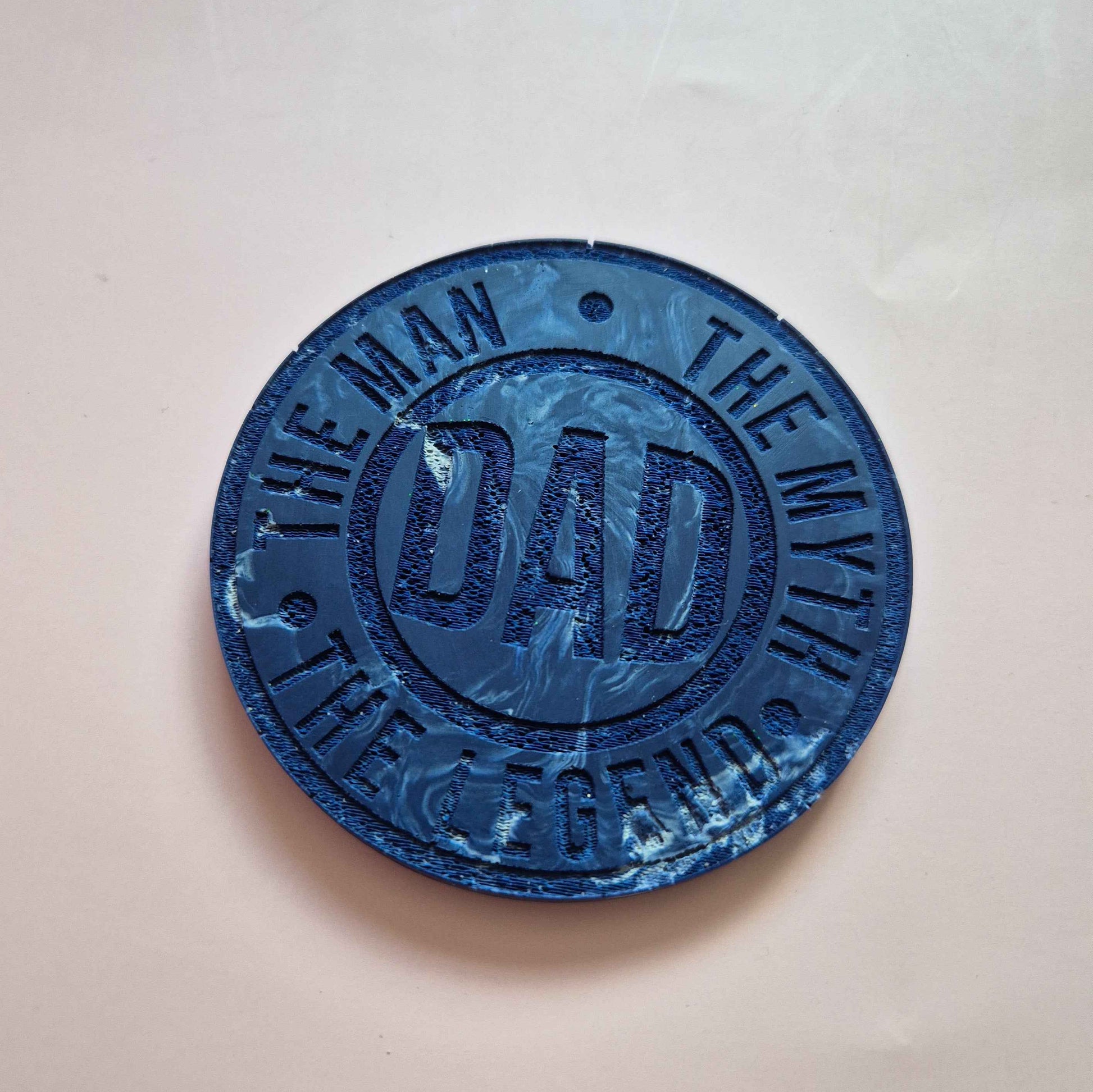 Dad round coaster, the man the myth the legend, father's day gift