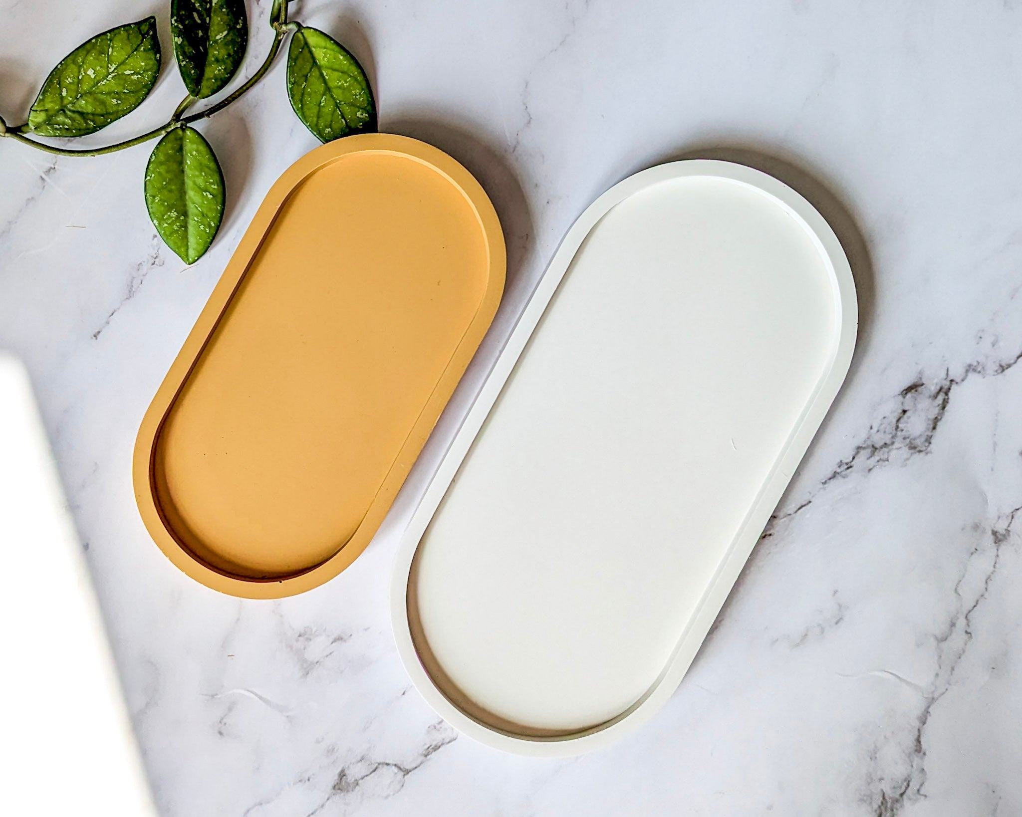 Various sizes oval trinket trays, small, medium and large