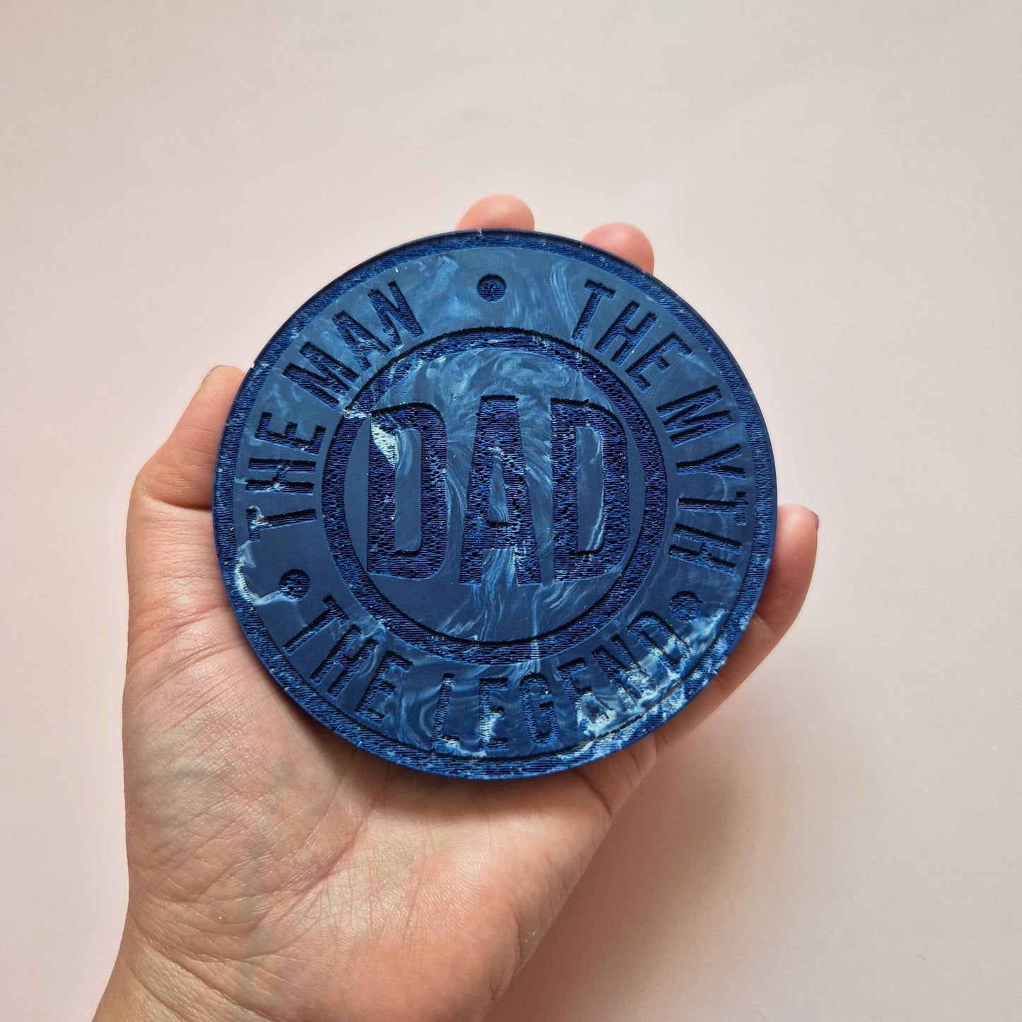 Dad round coaster, the man the myth the legend, father's day gift