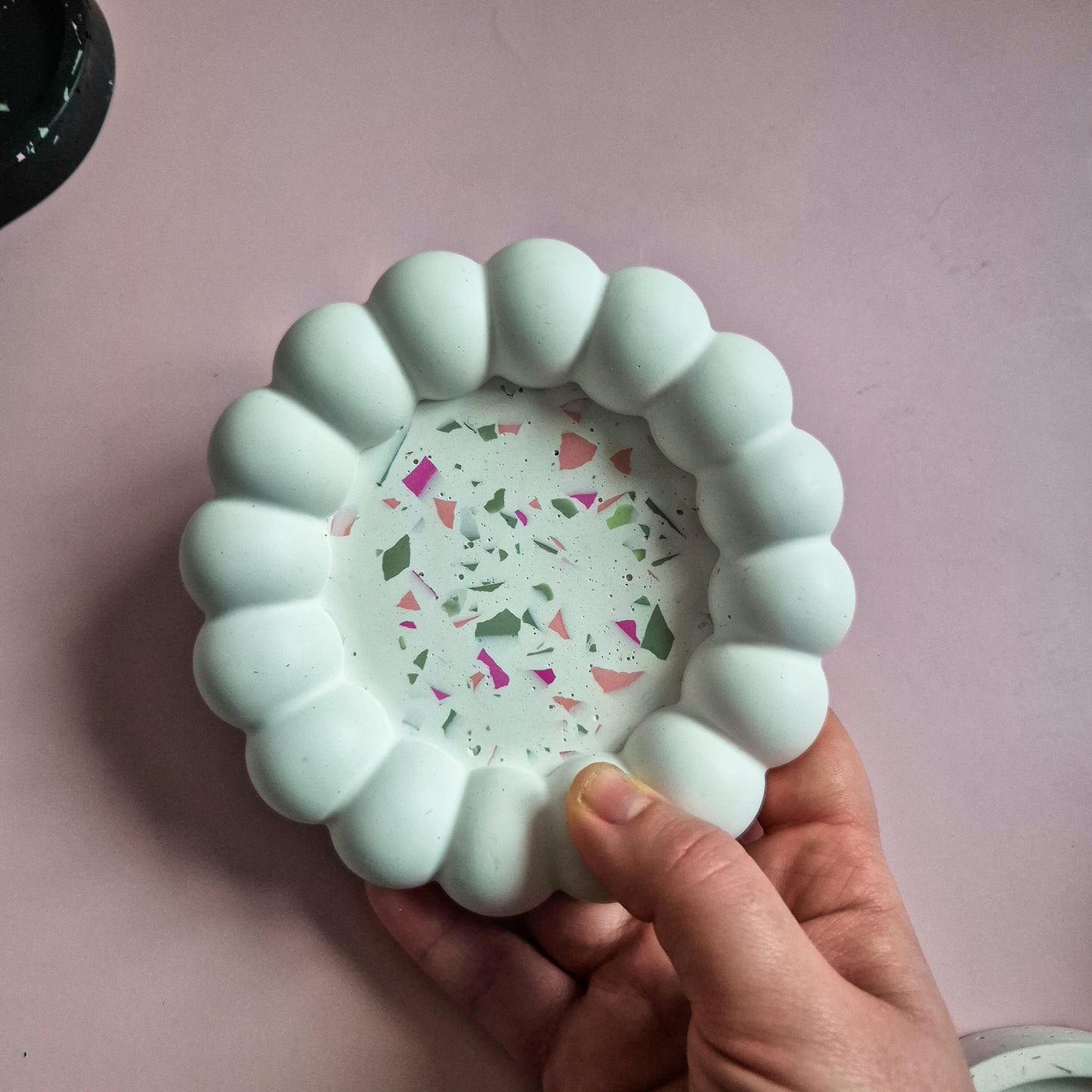 Matching terrazzo trays for couples, Valentine's Day gift