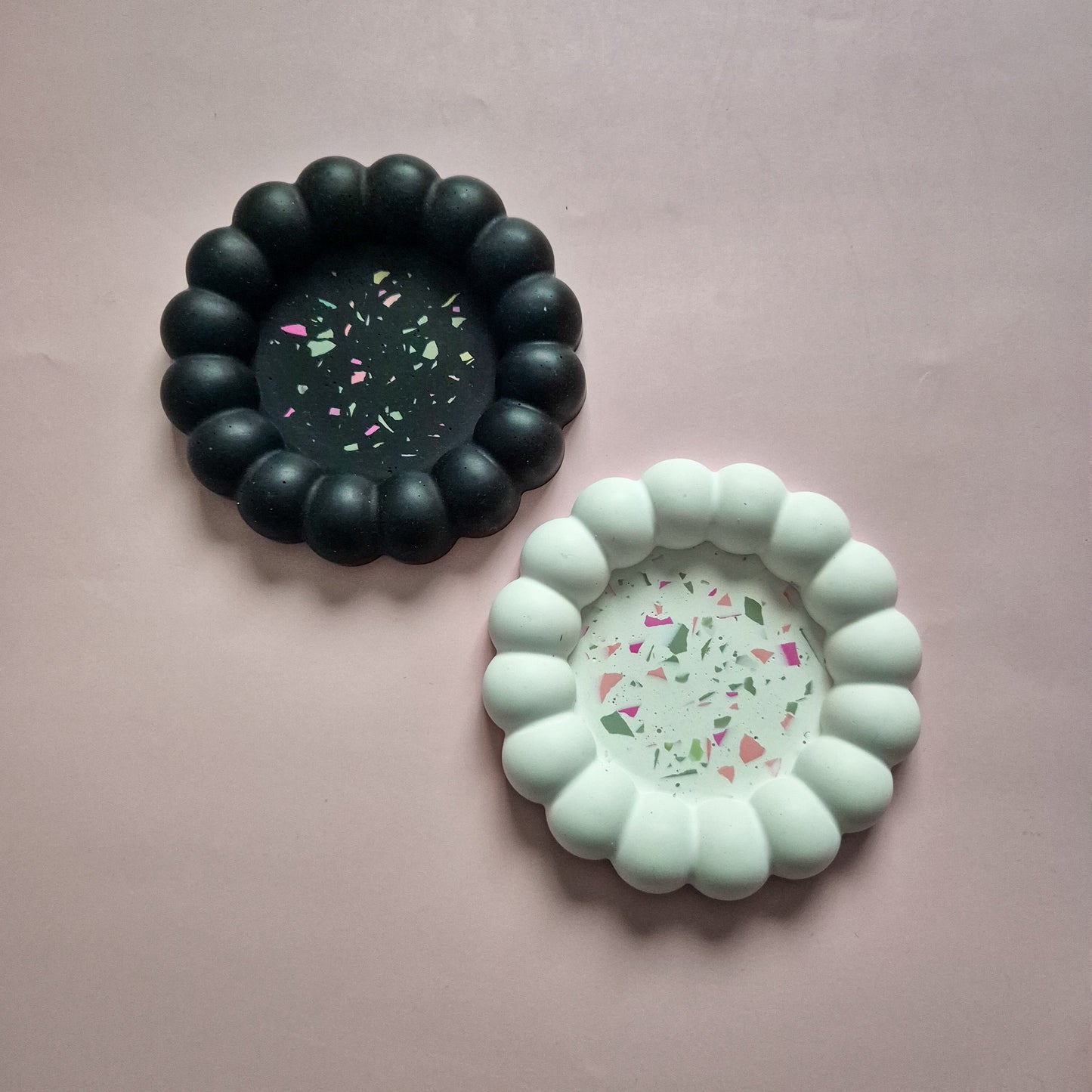 Matching terrazzo trays for couples, Valentine's Day gift