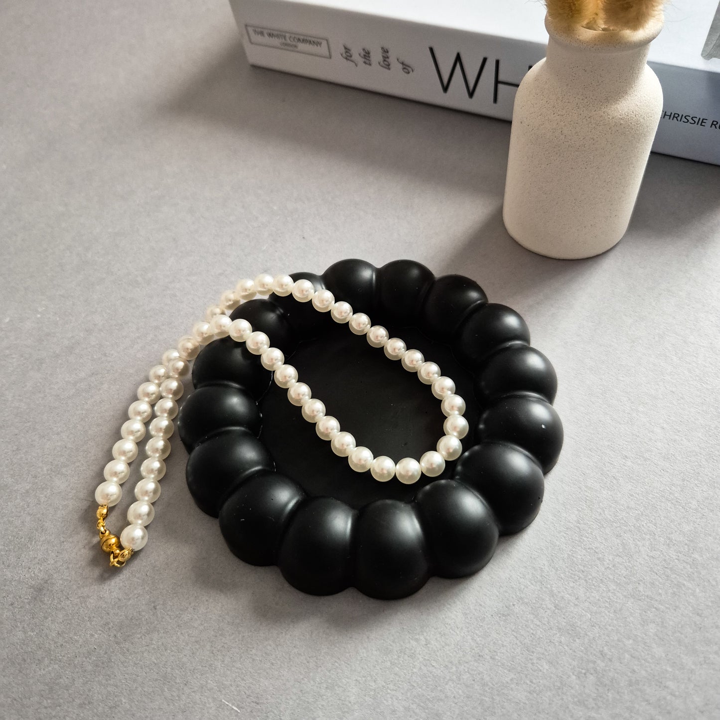 Black cloud decorative tray, round bubble coaster