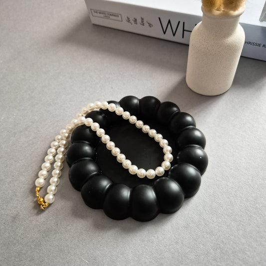 Black cloud decorative tray, round bubble coaster