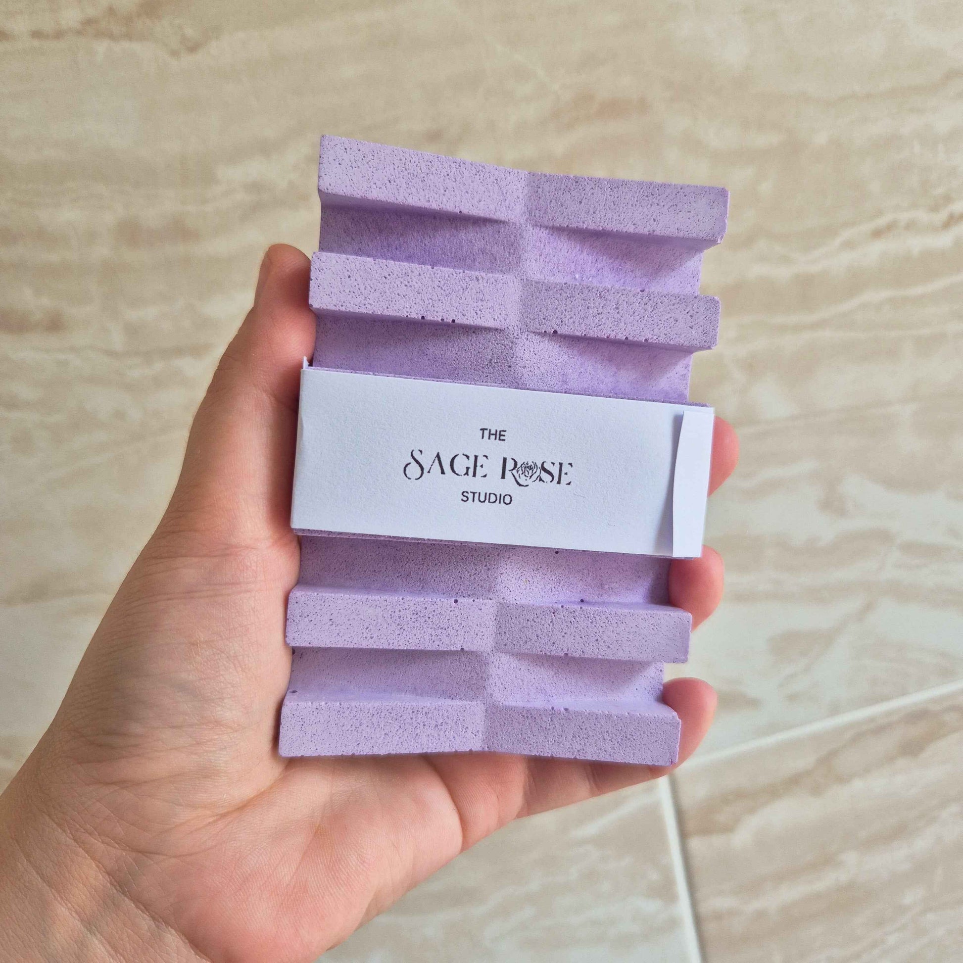 Toothbrush holder + soap dish set, Textured Jesmonite 730 bathroom set